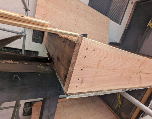 Wooden balcony structure repair