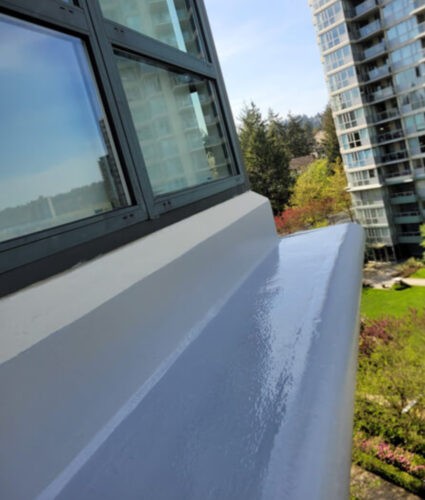 Balcony Ledges & Central Eyebrow Waterproofing in Port Moody