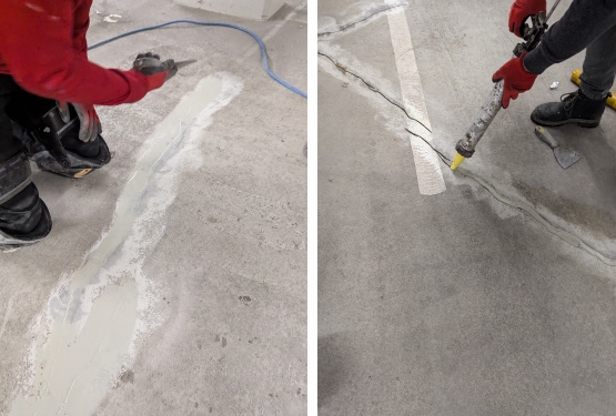 Concrete crack repair in Vancouver