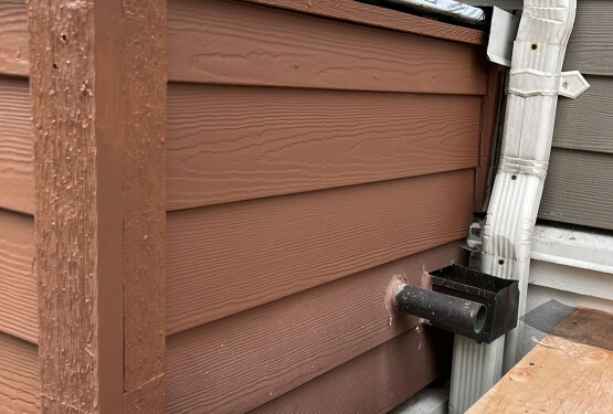 Exterior wood siding cladding