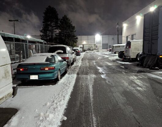 Commercial property snow removal services