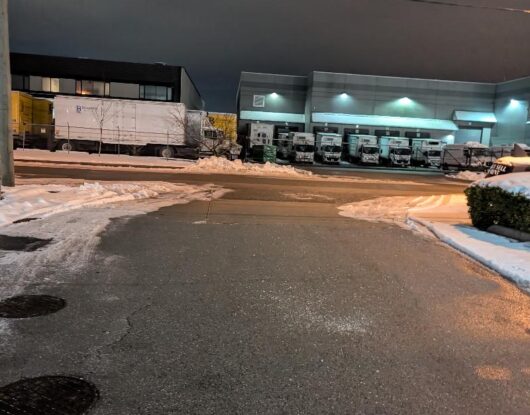 Commercial snow cleanup services