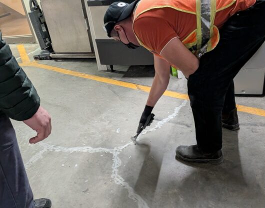 Underground Parkade Concrete Crack Repair in Vancouver