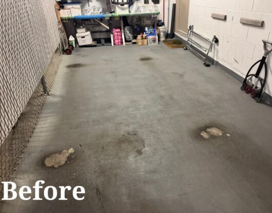 Application of protective membrane in underground parking garage