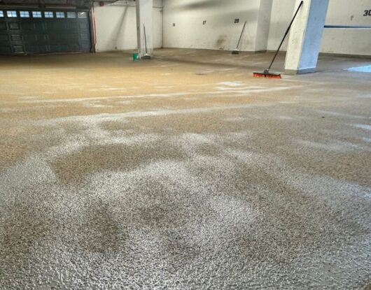 Protective membrane in underground parkade in Vancouver, BC
