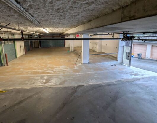 Parking garage floor resurfacing